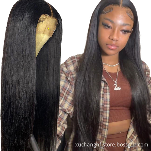 HF WIG Top Quality 40 Inch Full Lace Wig Raw Hair Preplucked Glueless Long Human Hair Lace Frontal Wigs In Stock For Women